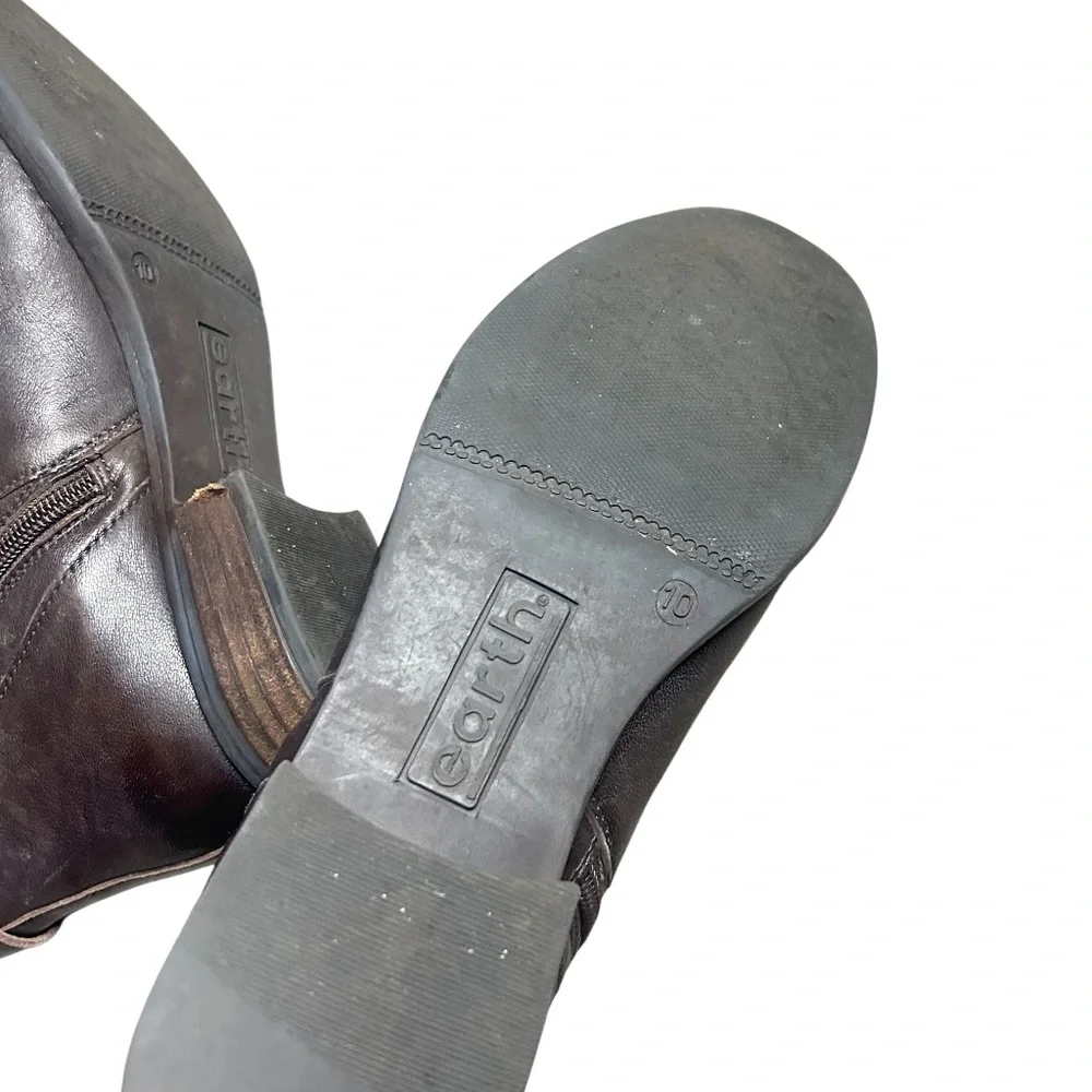 Earth Alana Santry Women's Leather Ankle Boots In Brown Size 10M